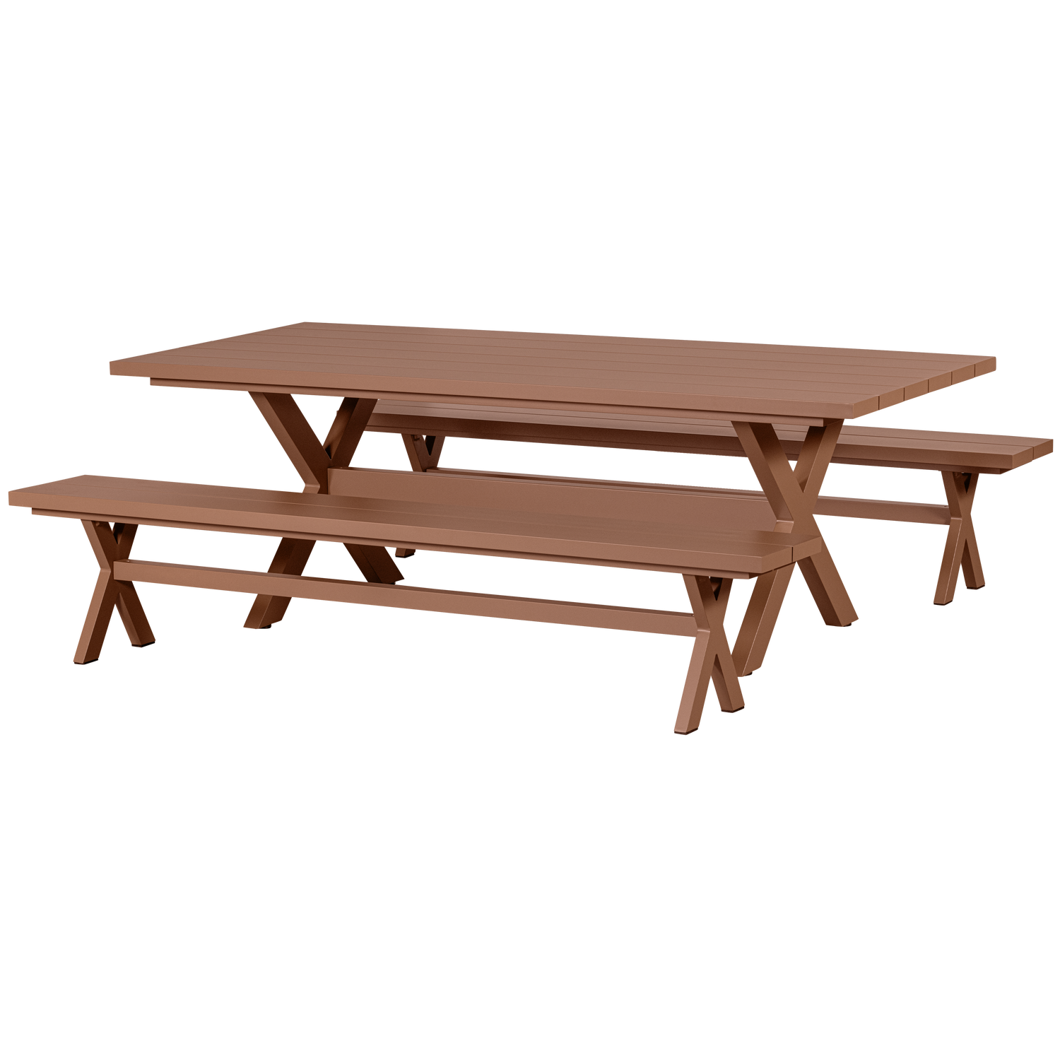 Delta picknick tuintafel aluminium terra 220x100 cm