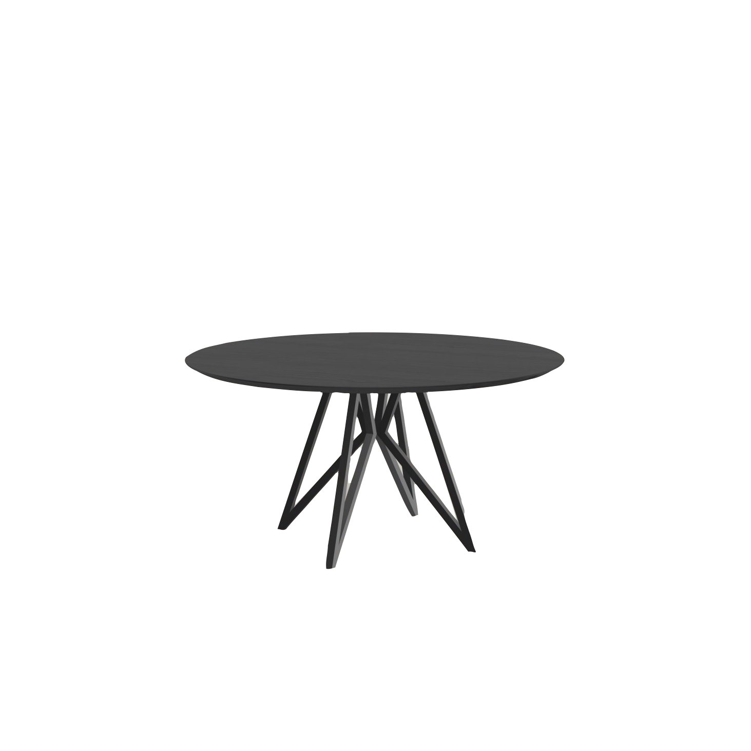 Studio HENK tafel Butterfly Rond Quadpod - zwart frame, zwarte beits