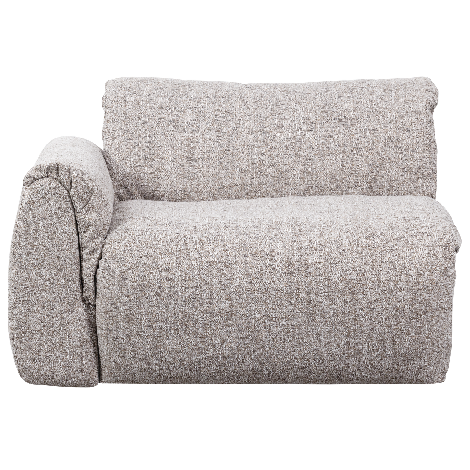 Baggy 1-zits element met arm links geweven chenille oudroze