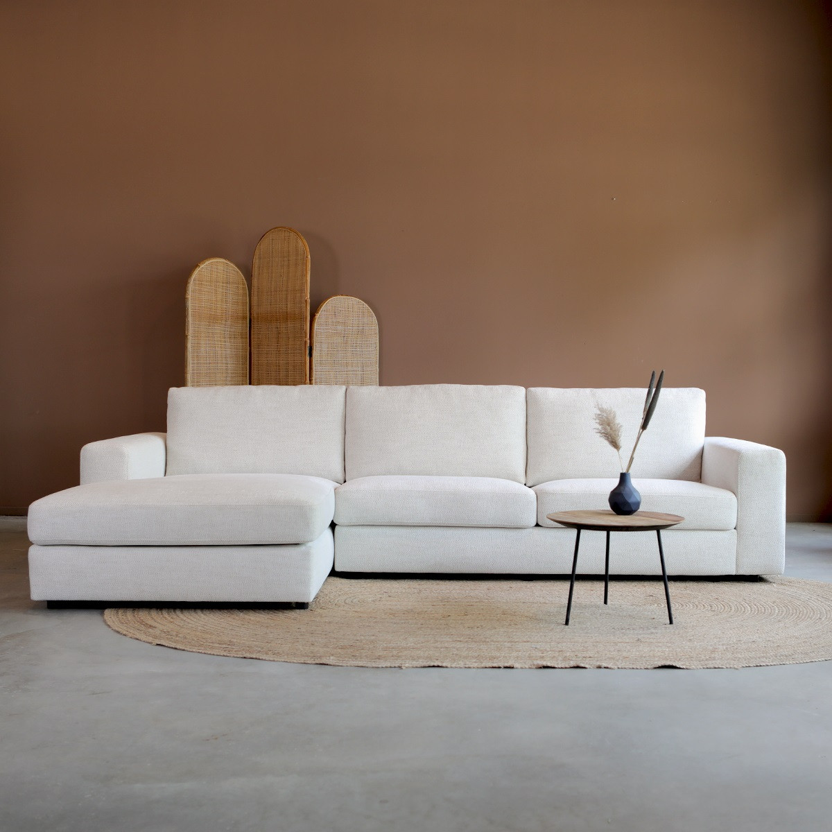 Hoekbank Avero Beige Chaise Longue