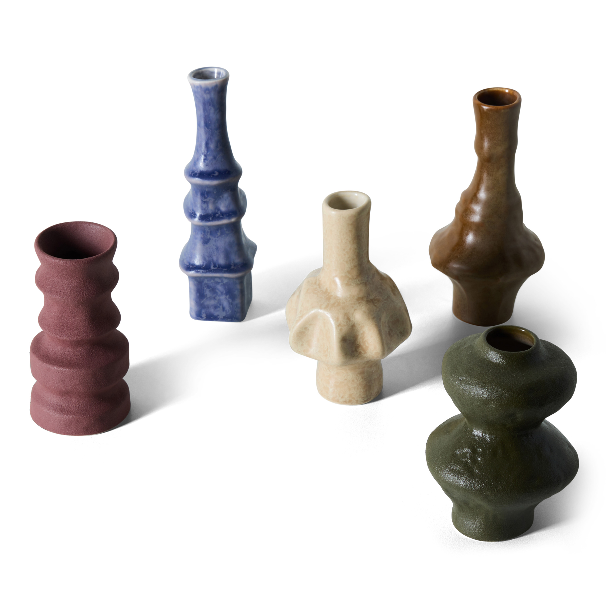 HKliving Vaas 70s ceramics palette - set van 5