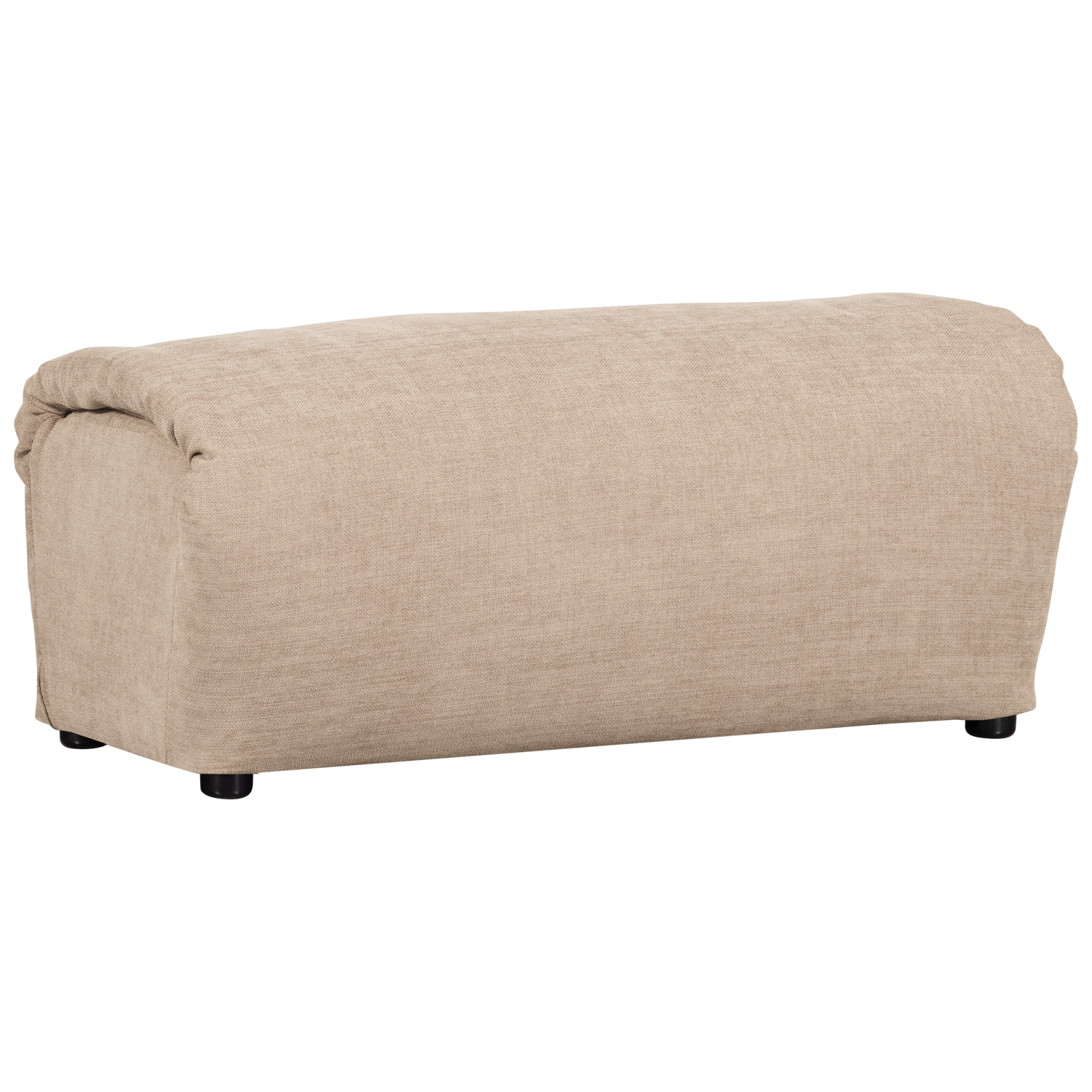 Baggy hocker geweven stof naturel melange