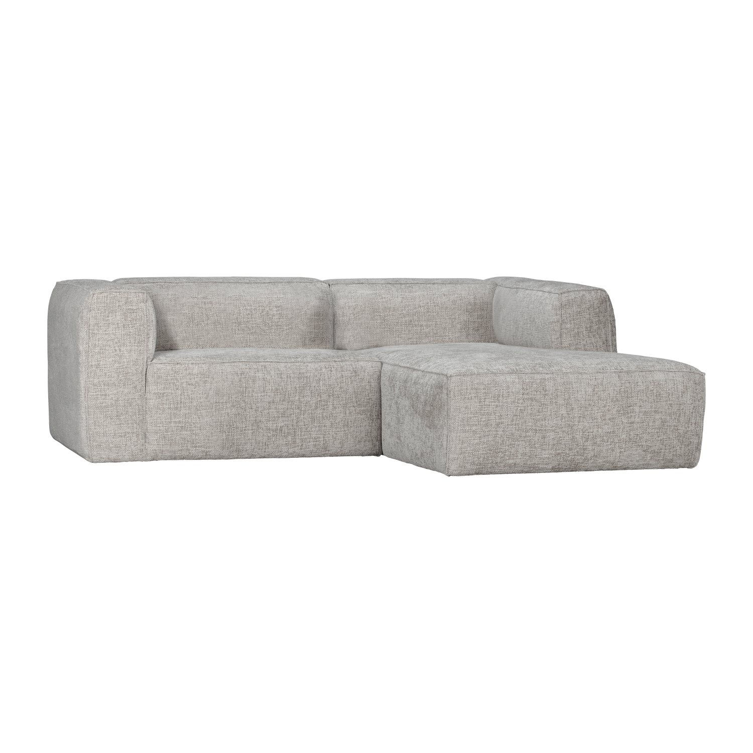 Bean chaise longue bank rechts chenille velvet taupe