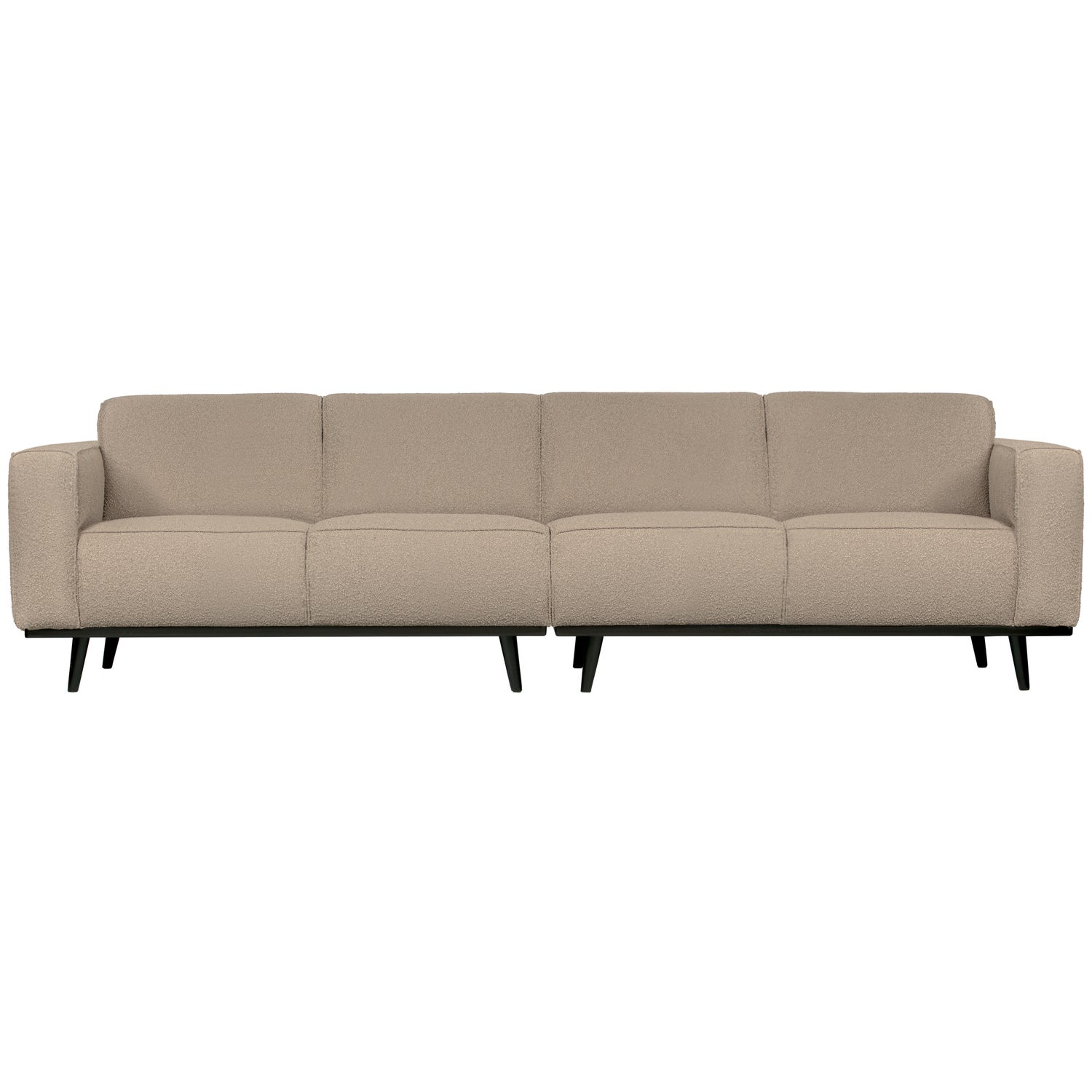 Statement 4-zits bank 280 cm chenille velvet perzikroze
