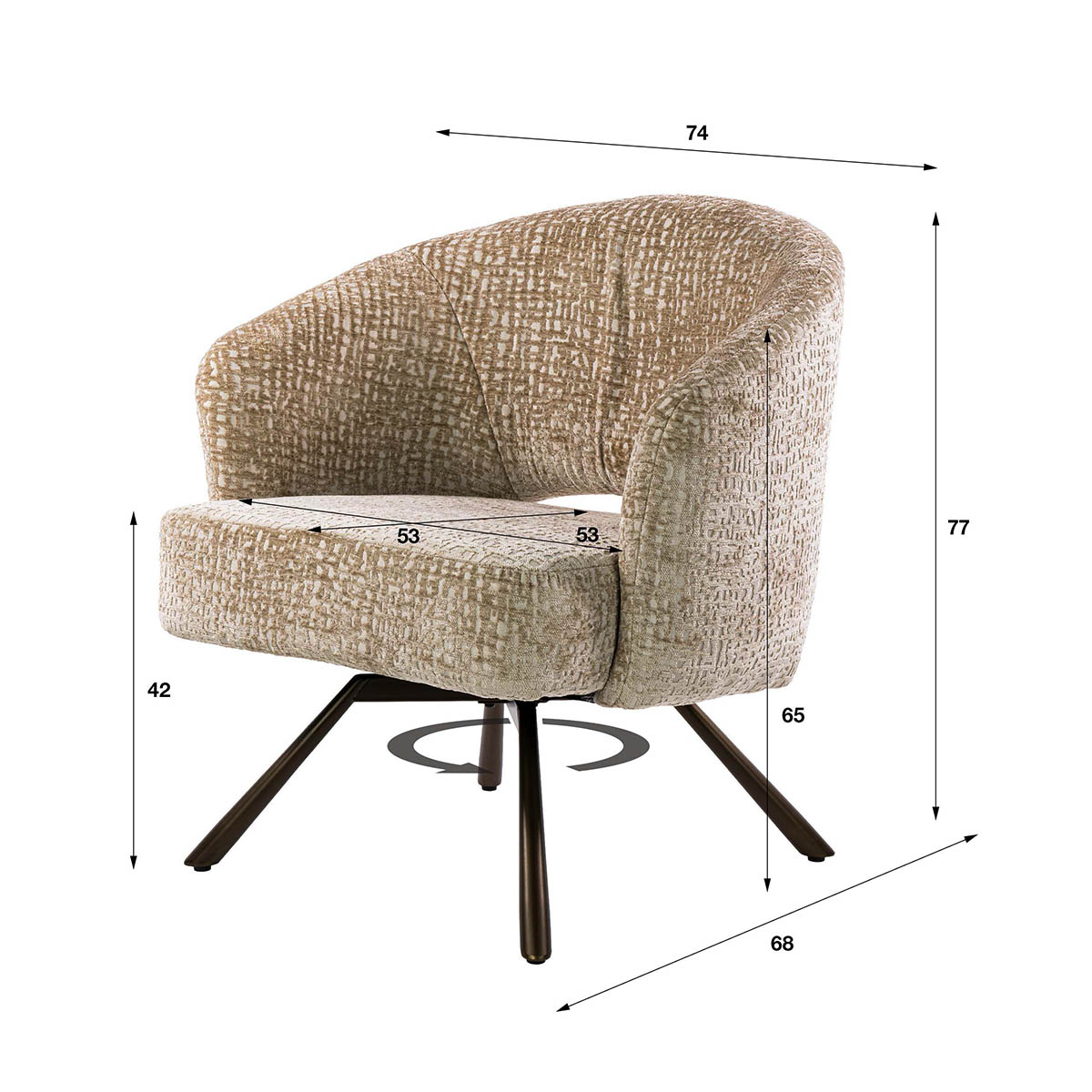 Fauteuil Draaibaar Salet