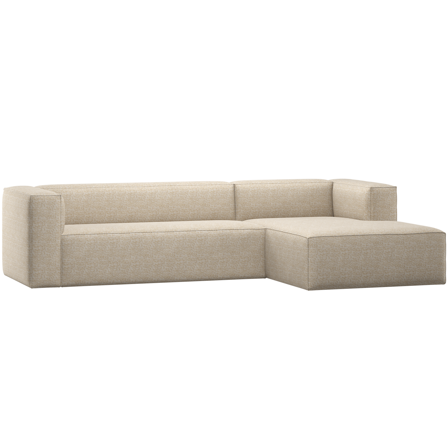 Bean hoekbank rechts chenille velvet taupe