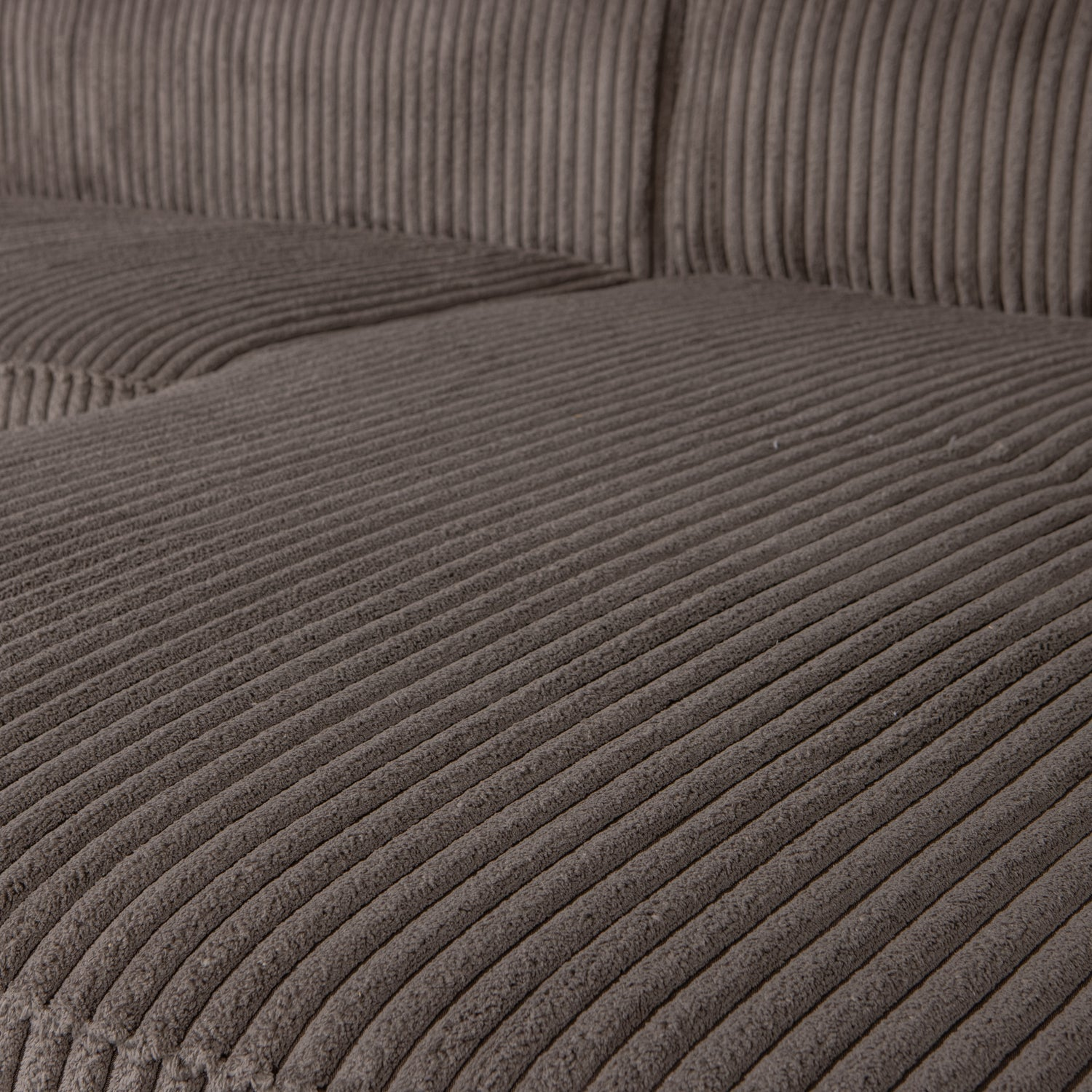 Bean hoekbank rechts chenille velvet taupe