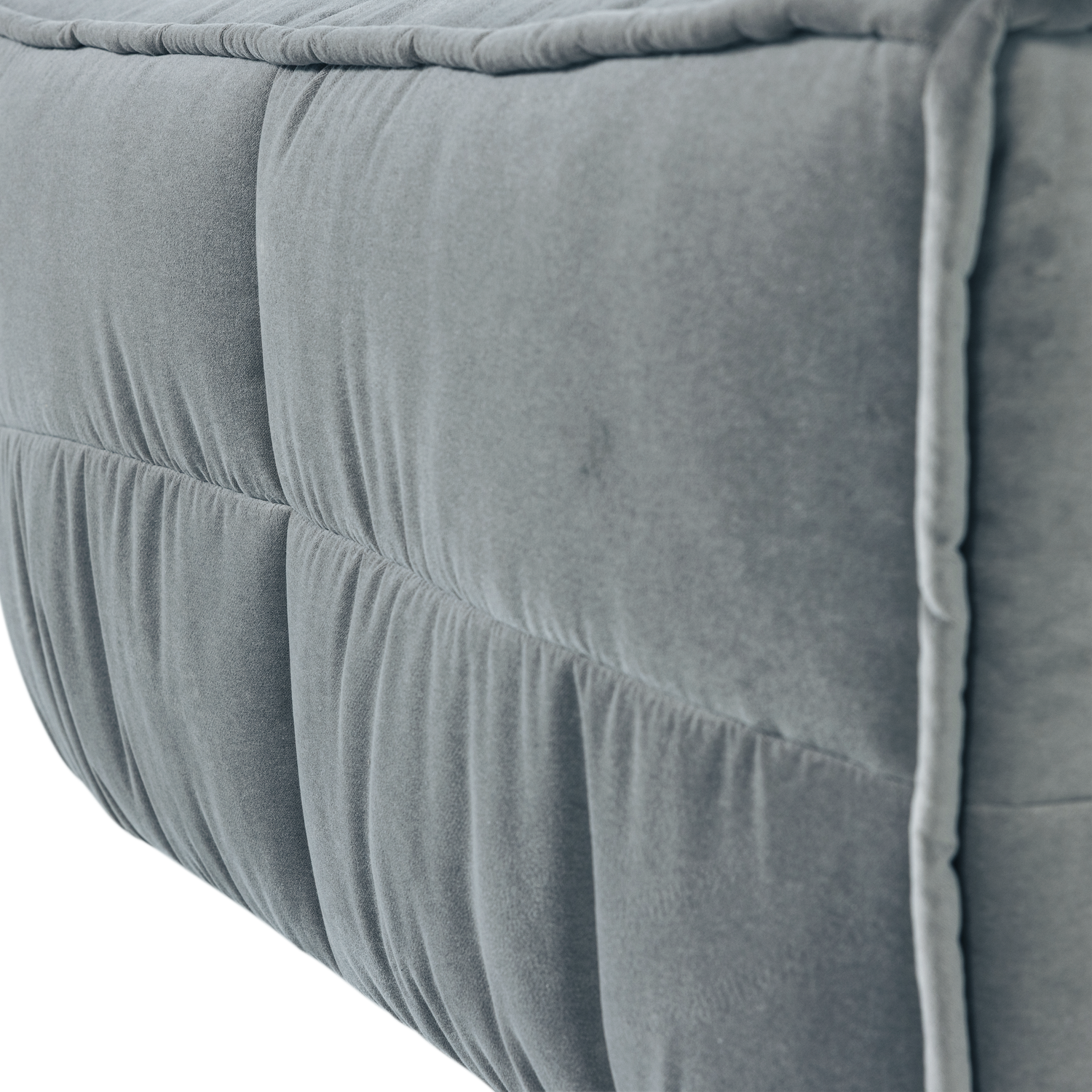 Cluster hocker velvet warm taupe