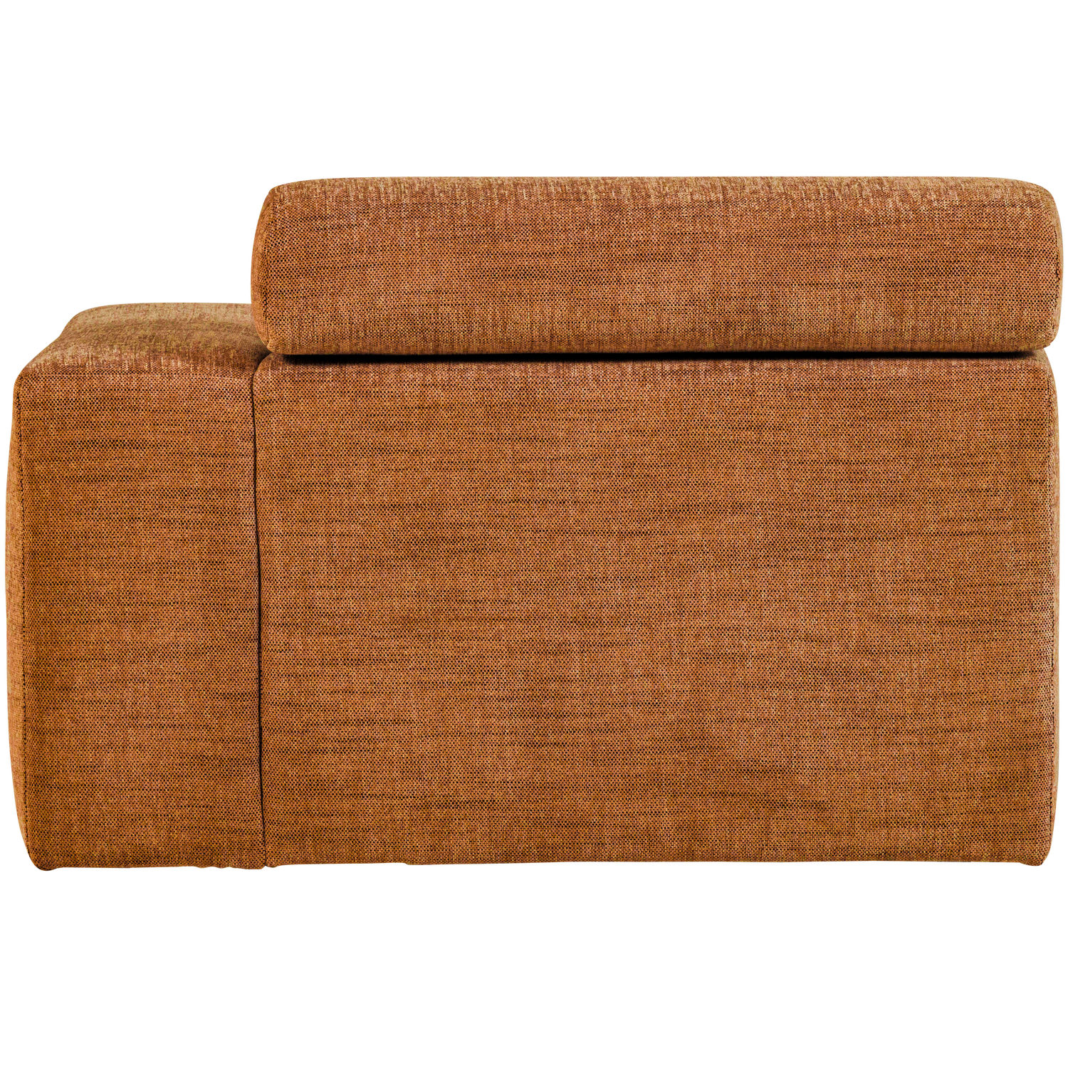 Novi chaise longue element arm rechts boucle karamelbruin