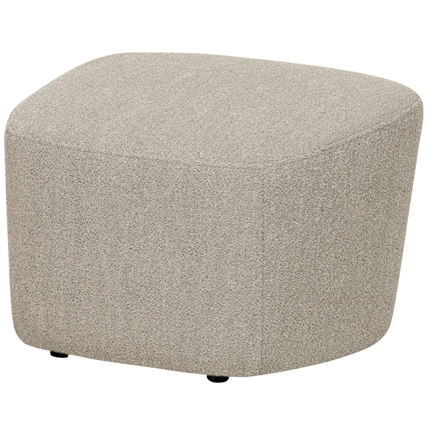 Lofty hocker boucle staalgrijs