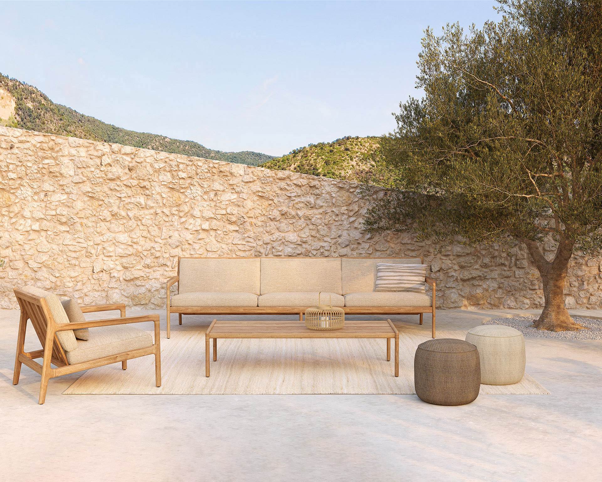 Ethnicraft - Outdoor - Teak Jack sofa 265cm