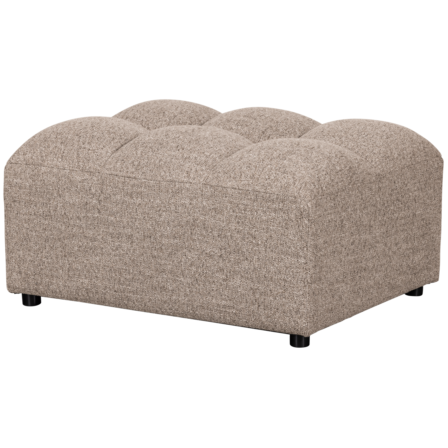 Allure hocker geweven stof donkerbruin melange