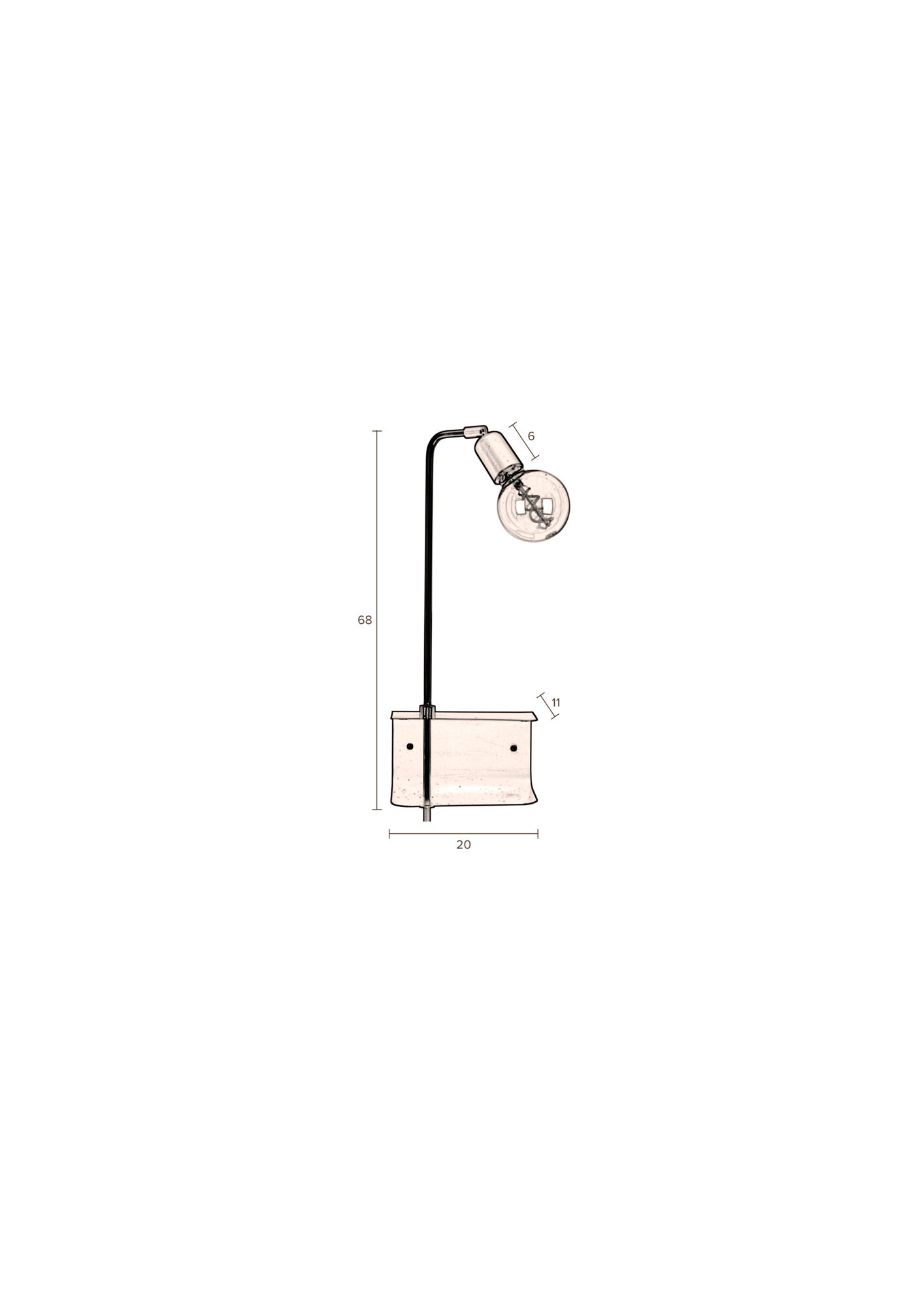 Dutchbone wandlamp Shaw