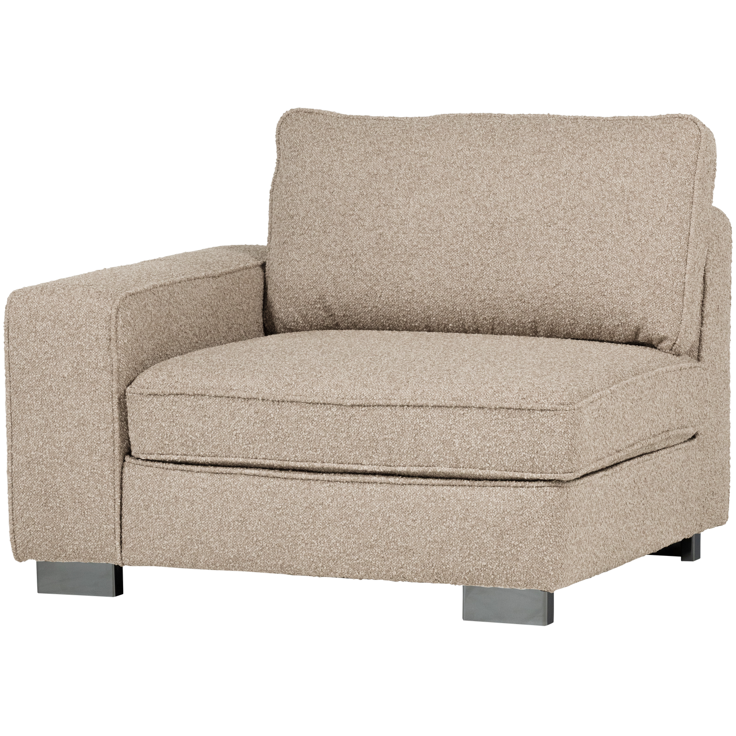 Lazy 1-zits element met arm links boucle antraciet