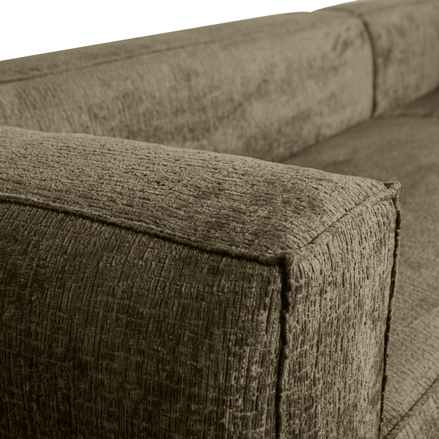 Bean hoekbank rechts chenille velvet taupe