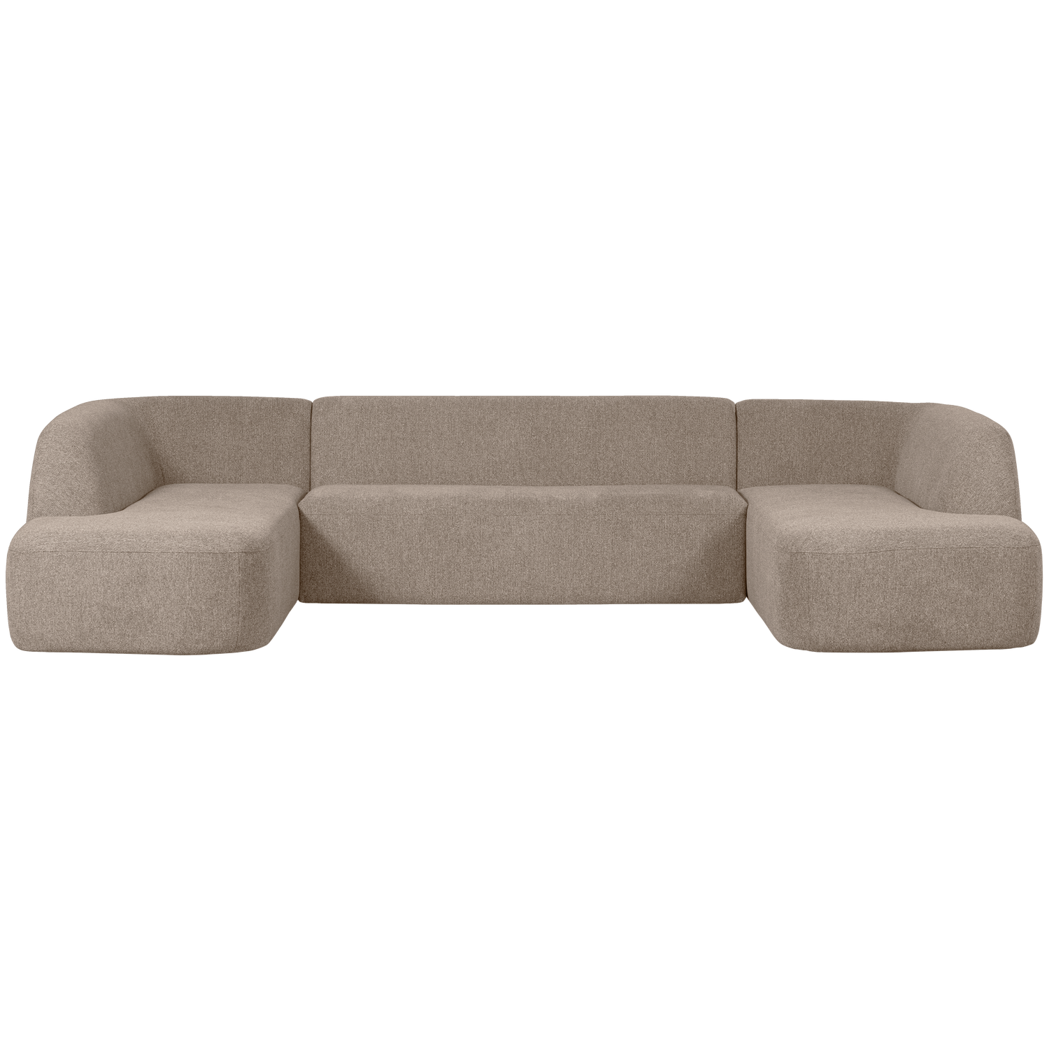 Sloping u-vorm bank off white melange