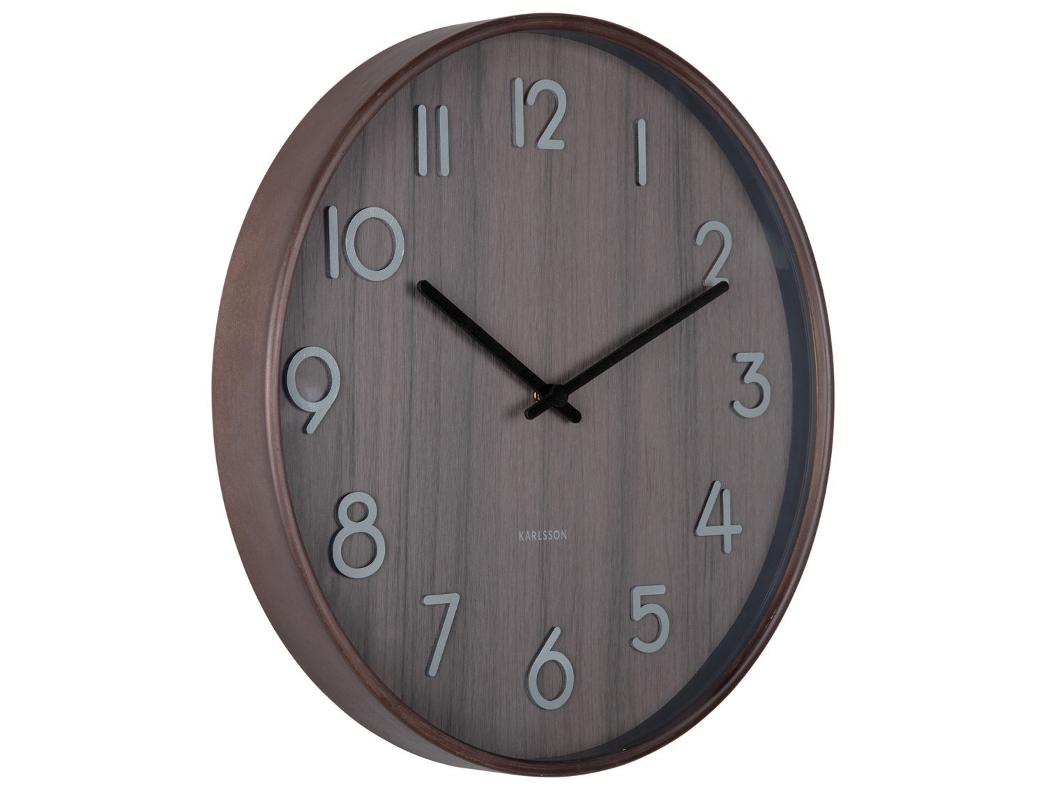 Wandklok Pure large lindehout bruin