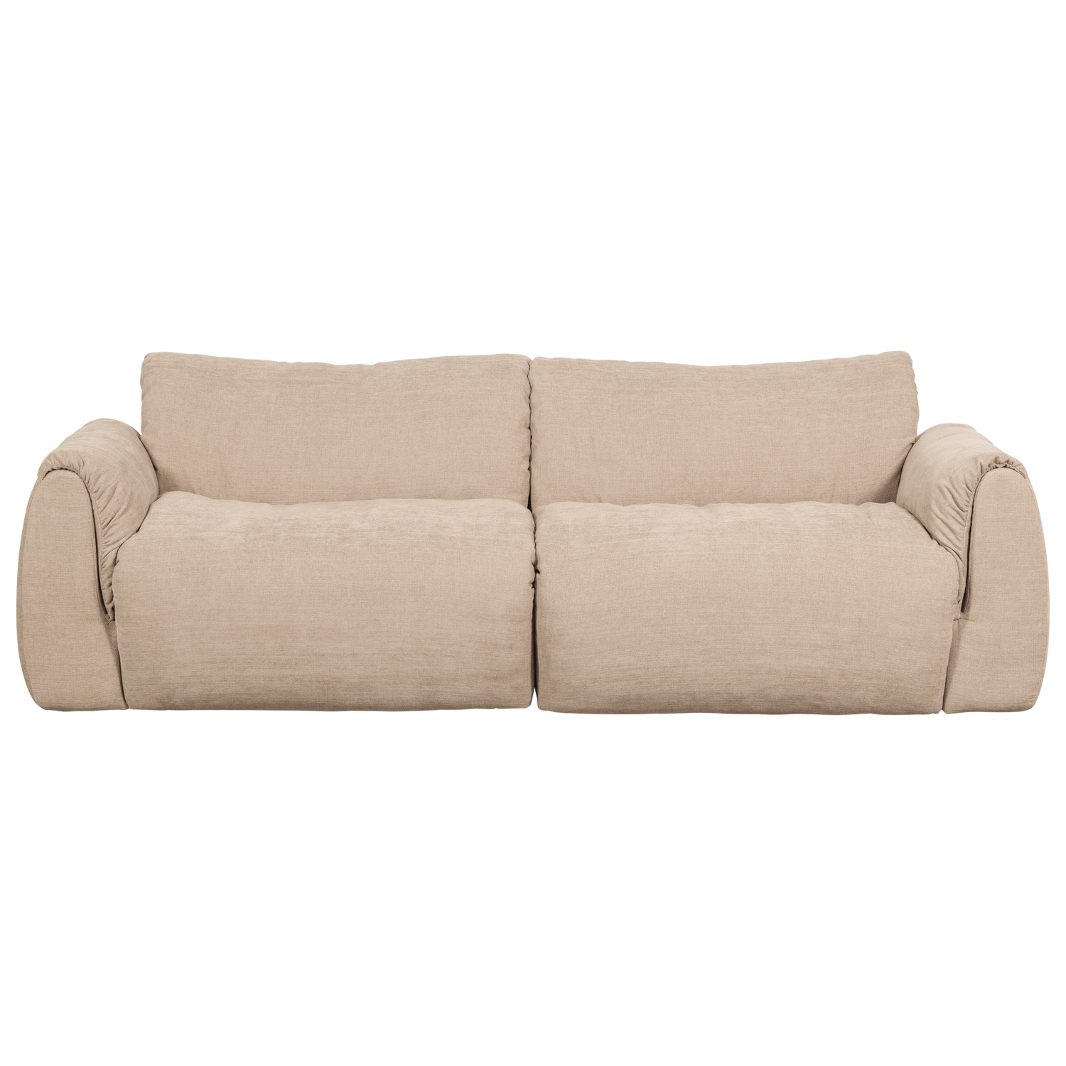 Baggy 2-zits bank 3d chenille middenbruin