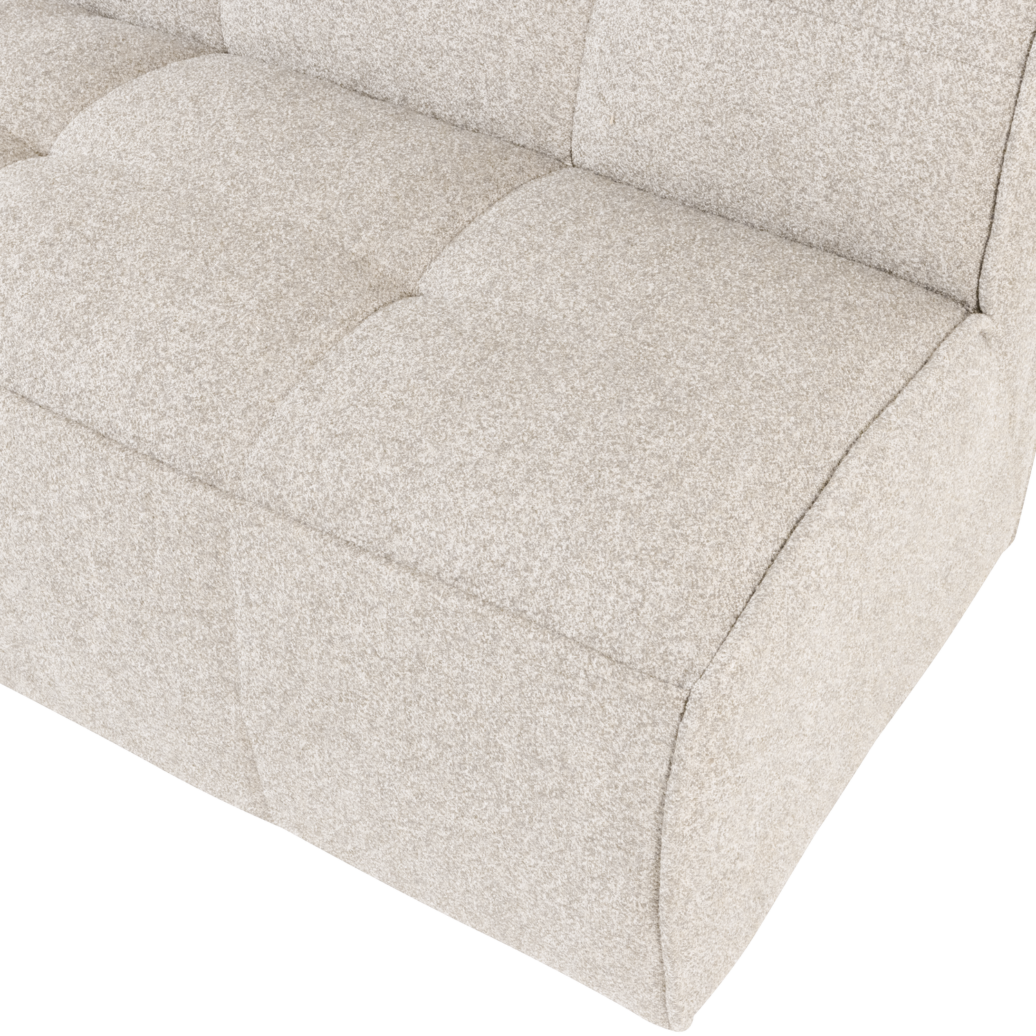 Cluster eetbankje met rugleuning boucle khaki bruin