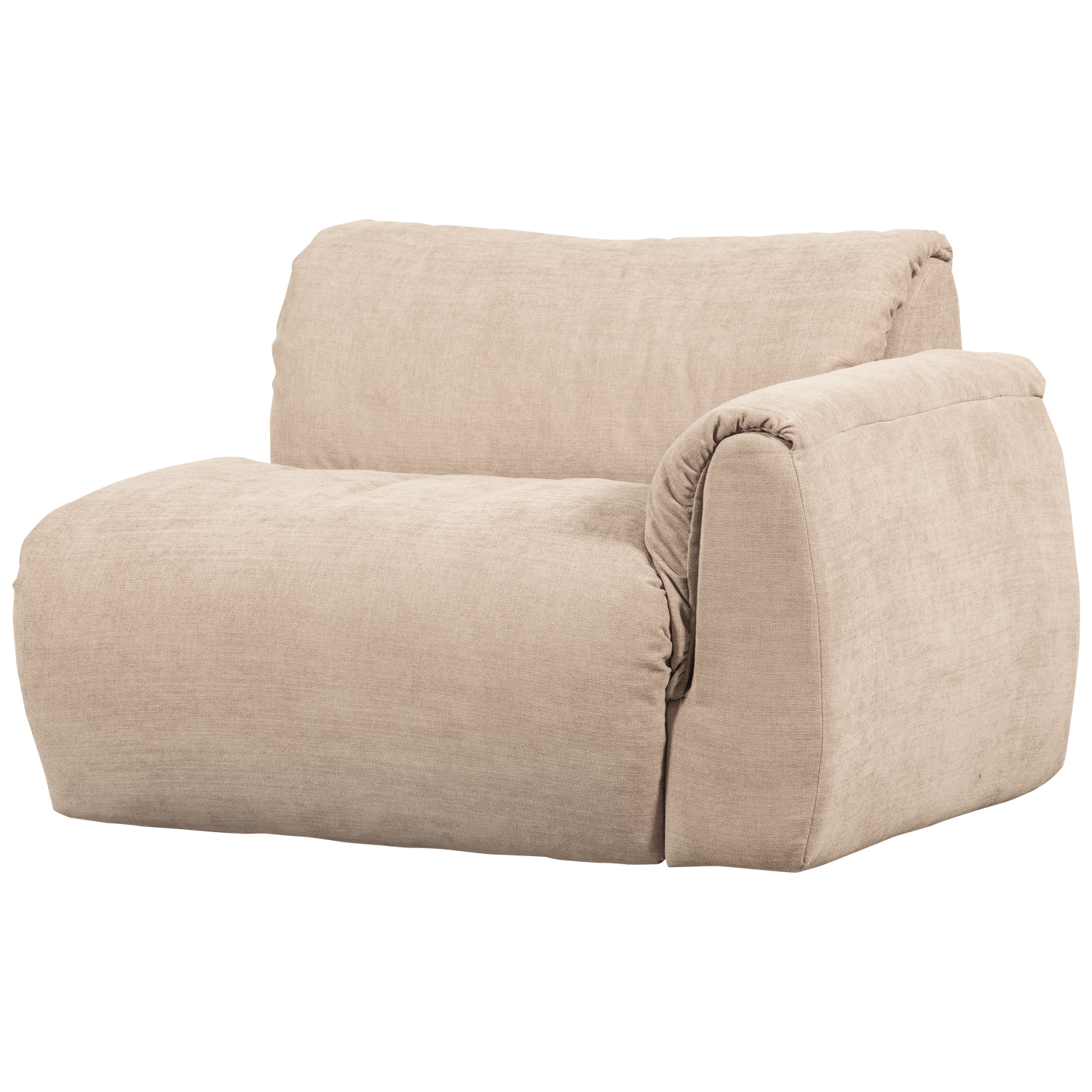 Baggy 1-zits element met arm rechts geweven chenille bruin