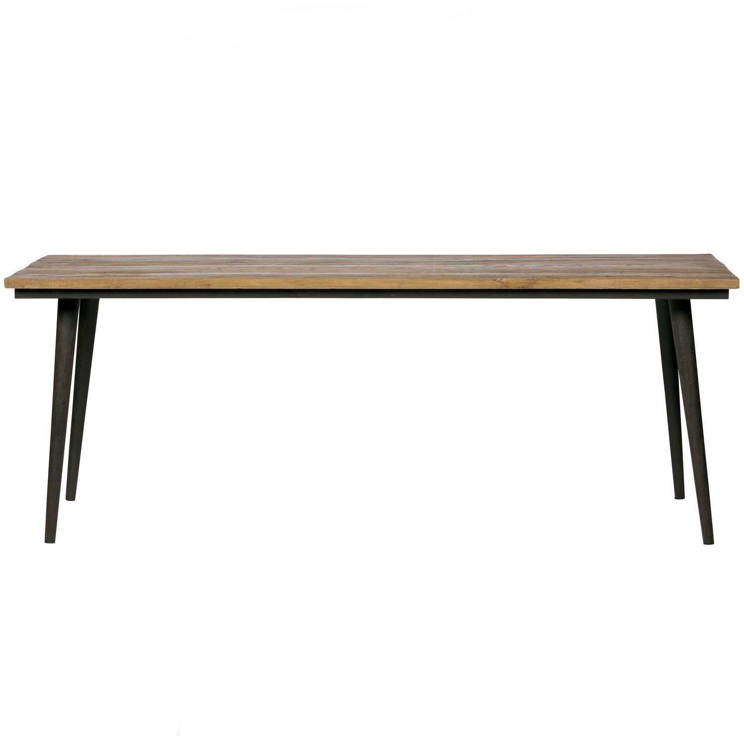 Guild tafel naturel met zwart onderstel 220x90 cm