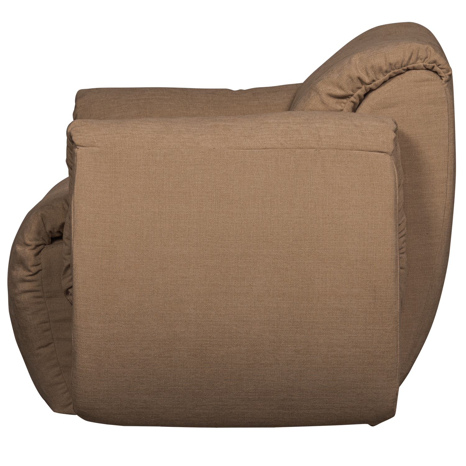 Baggy draaifauteuil geweven stof warmgrijs melange