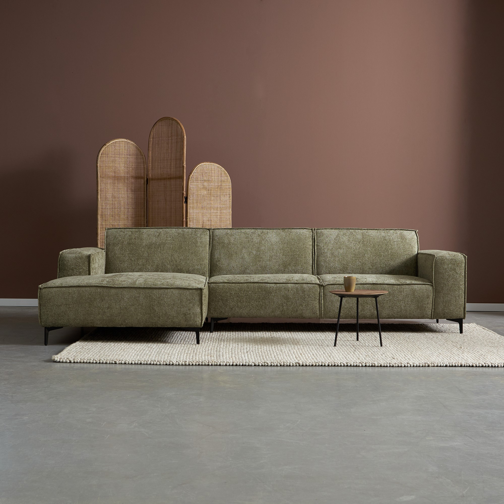 Hoekbank Valora Groen Chaise