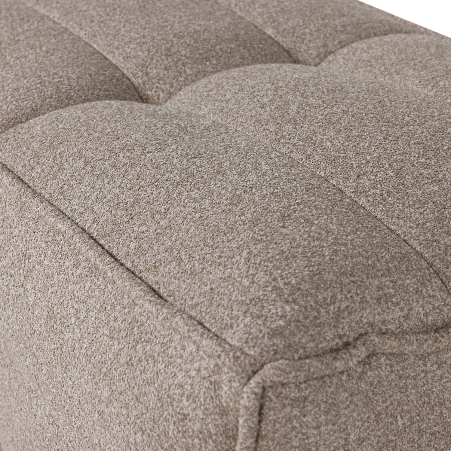 Cluster hocker velvet warm taupe