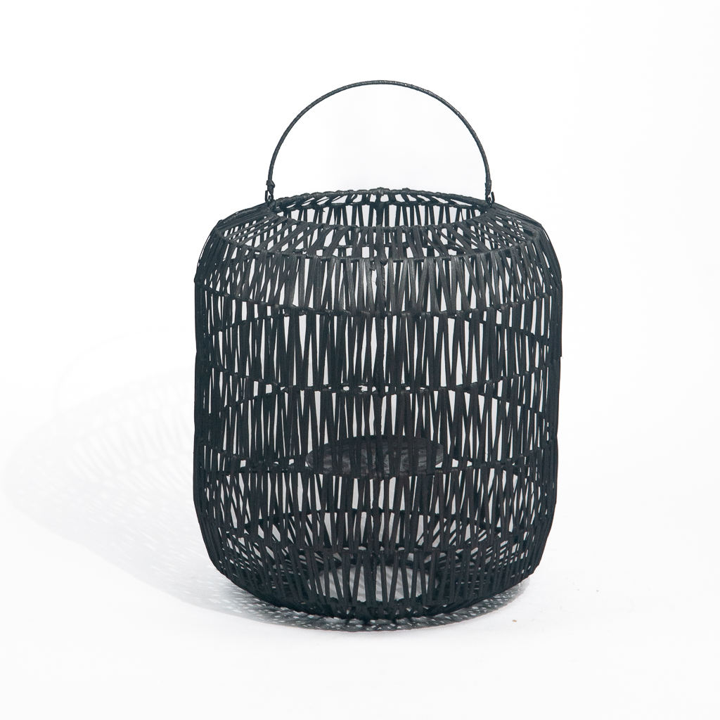 Rotan windlicht / lantaarn