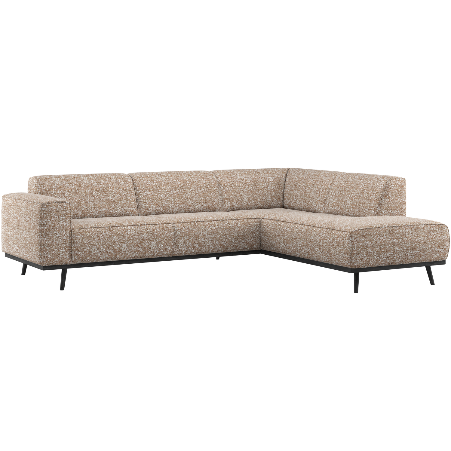 Statement hoekbank rechts chenille velvet terra