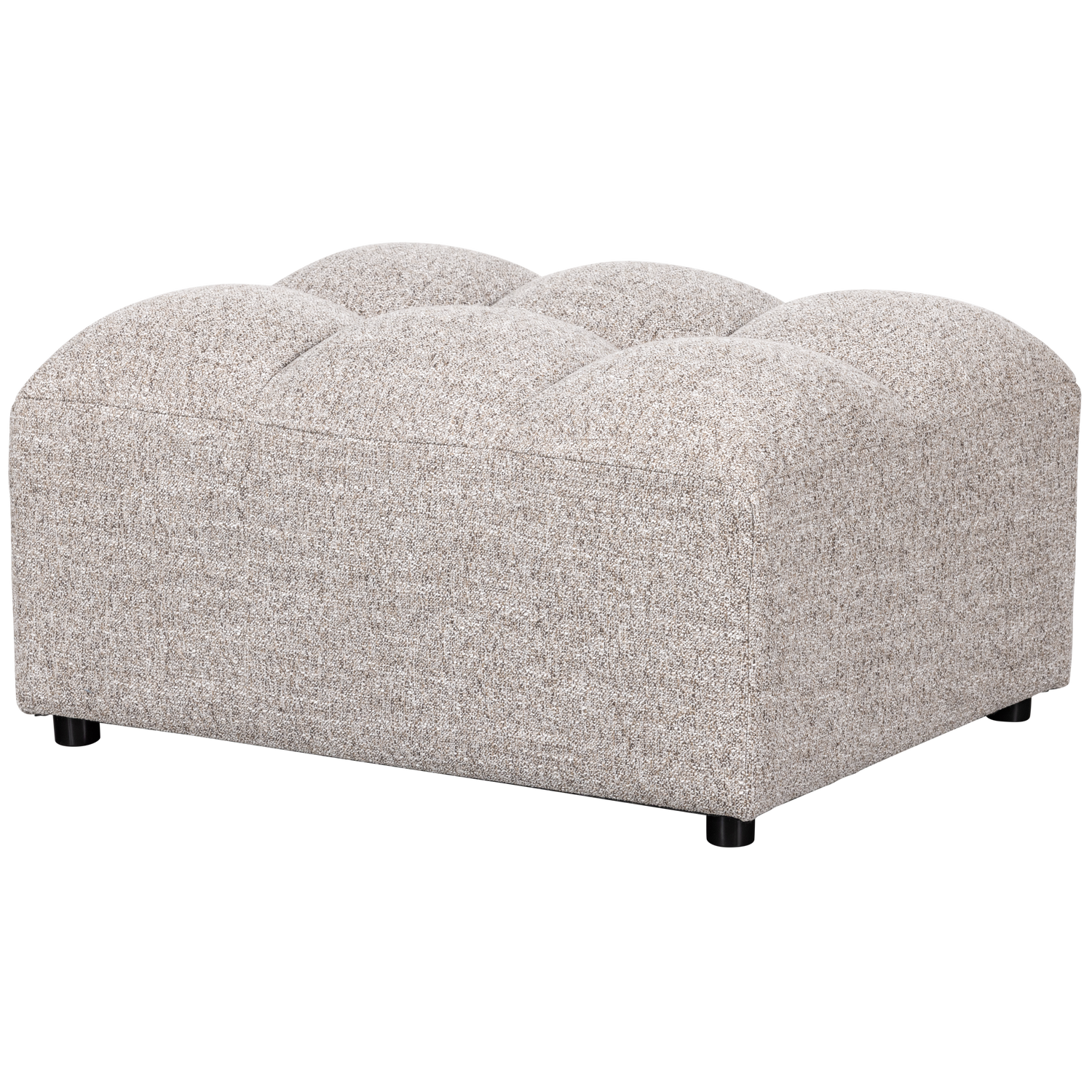 Allure hocker geweven stof donkerbruin melange