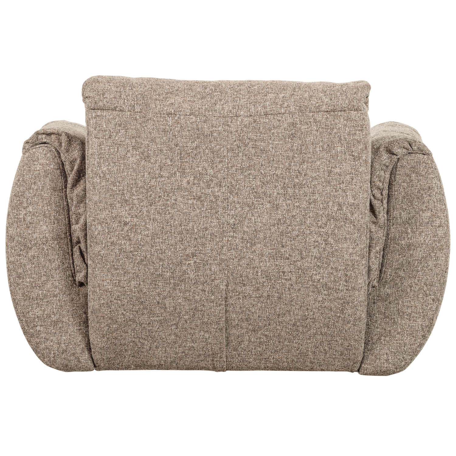 Baggy draaifauteuil geweven stof warmgrijs melange