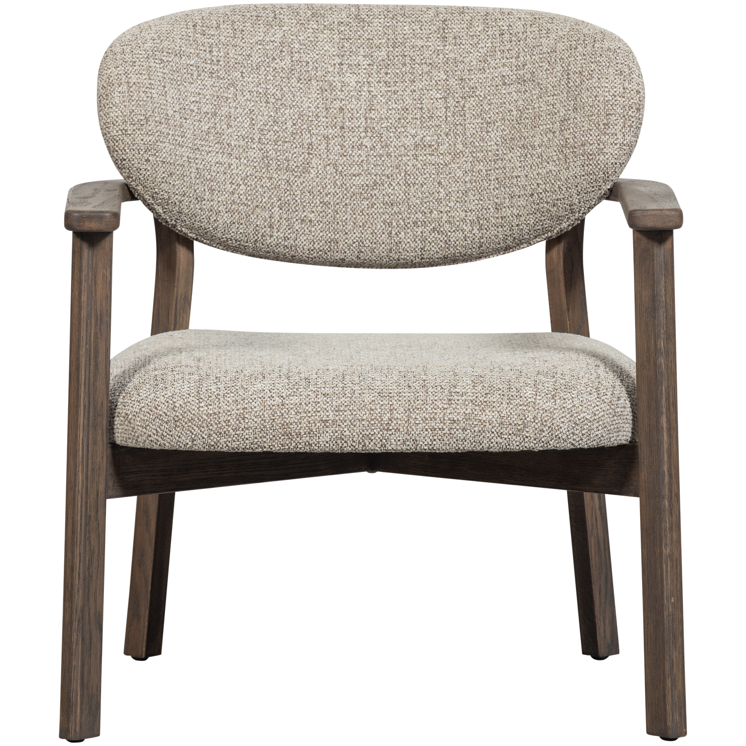 Udar fauteuil naturel met houten frame naturel