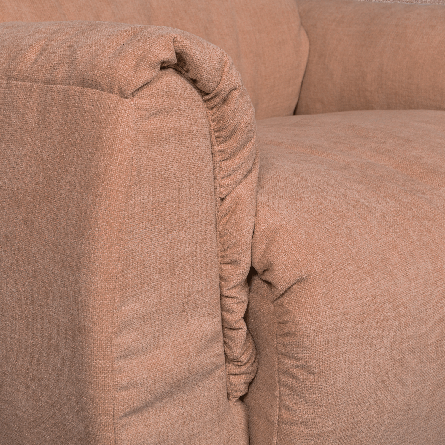 Baggy draaifauteuil geweven stof warmgrijs melange