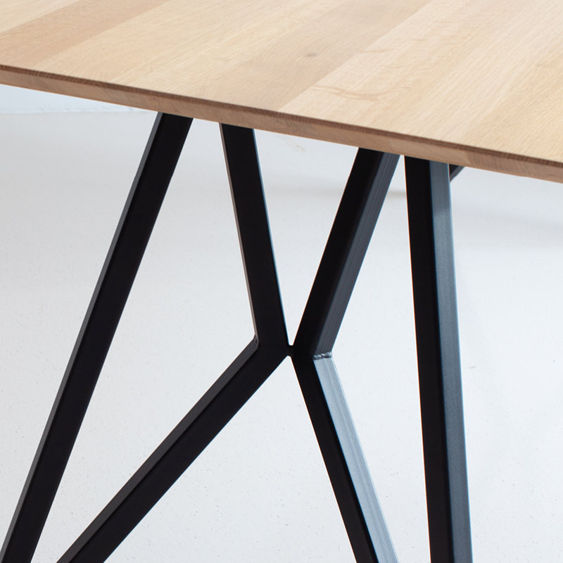 Studio HENK tafel Butterfly Rechthoekig - zwart frame, zwarte beits