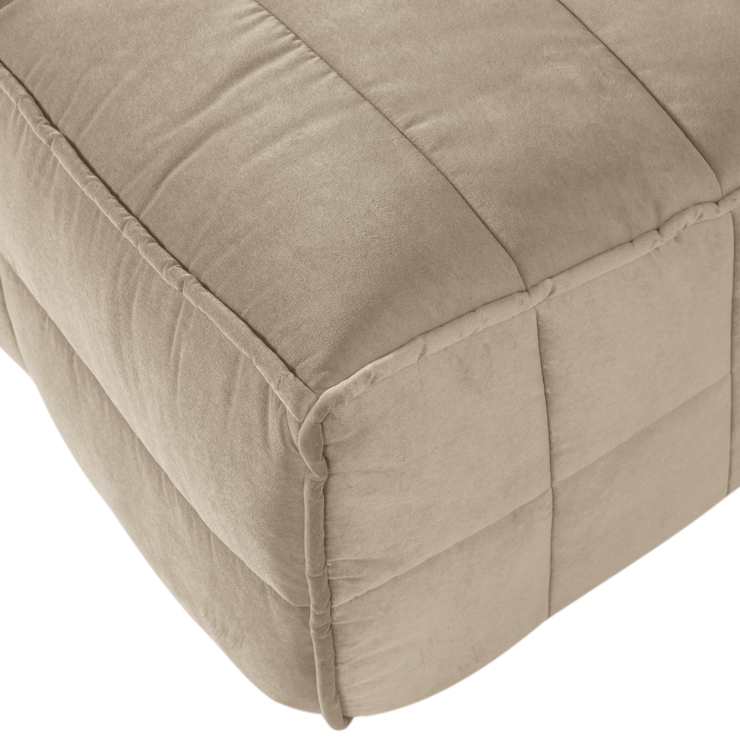 Cluster eetbankje met rugleuning boucle khaki bruin