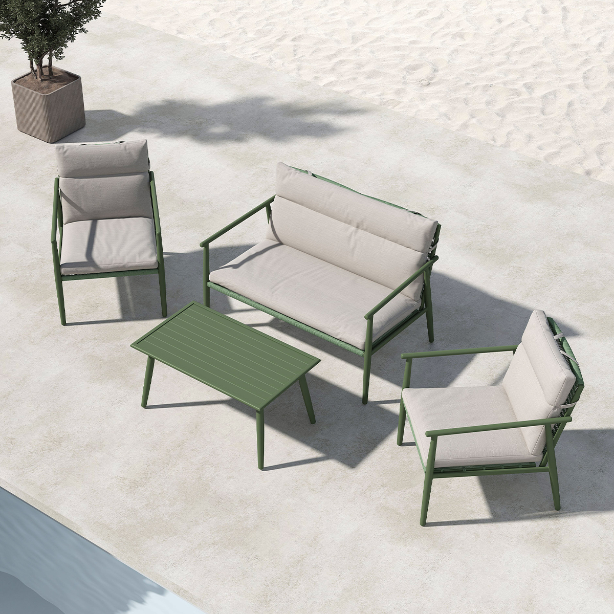 Tuin loungeset Margret - met zitkussens