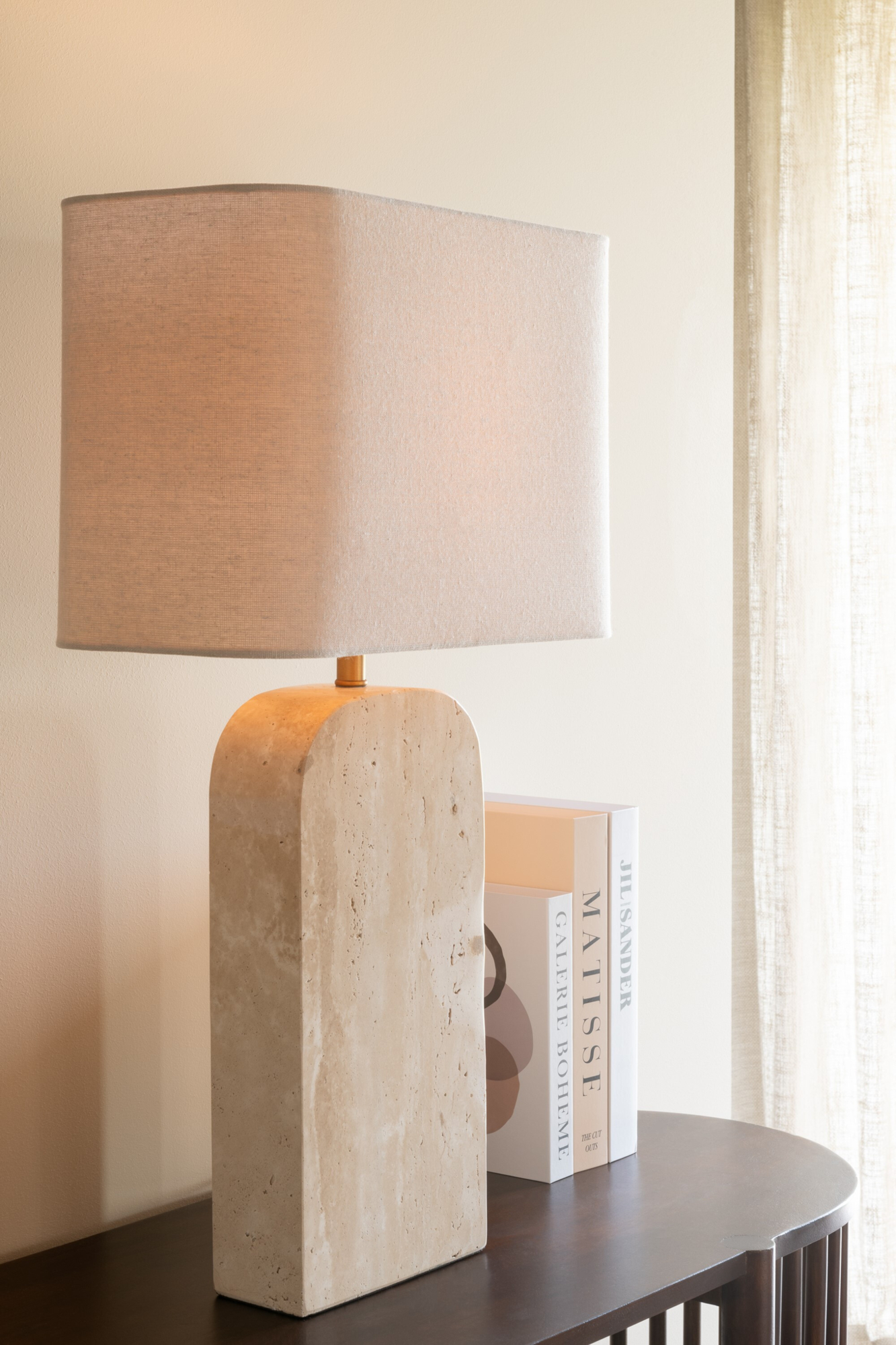 Tafellamp travertin beige j-line