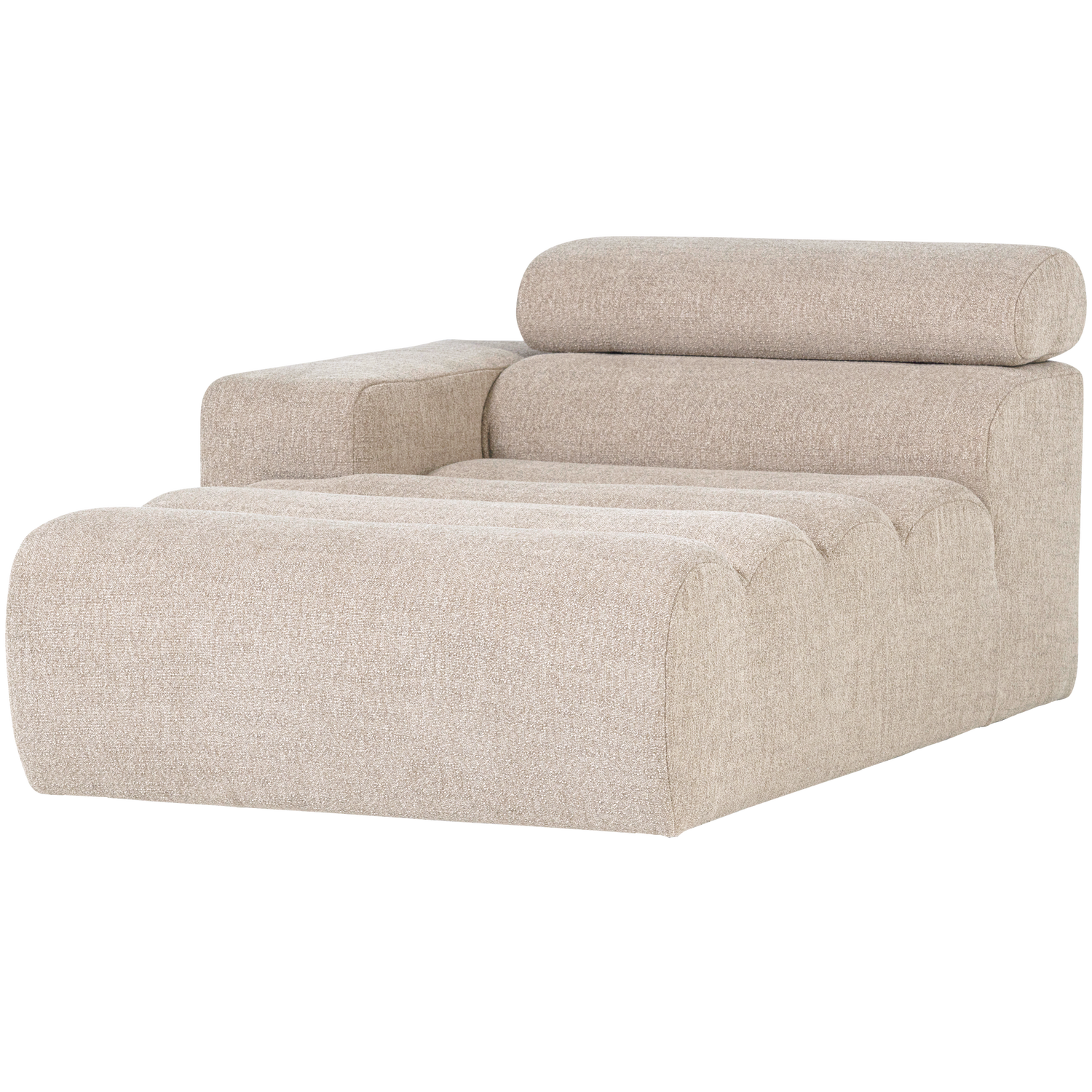 Novi chaise longue element arm links ribstof terra