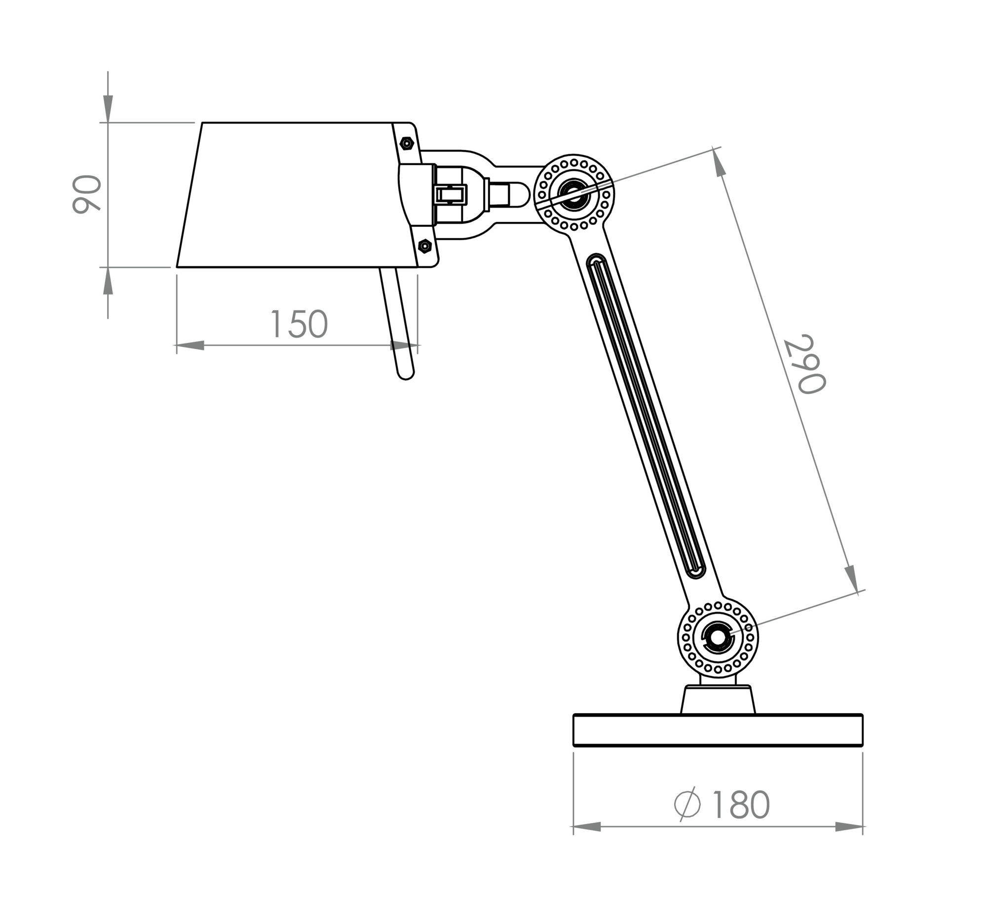 Tonone bureaulamp Bolt small 1 arm