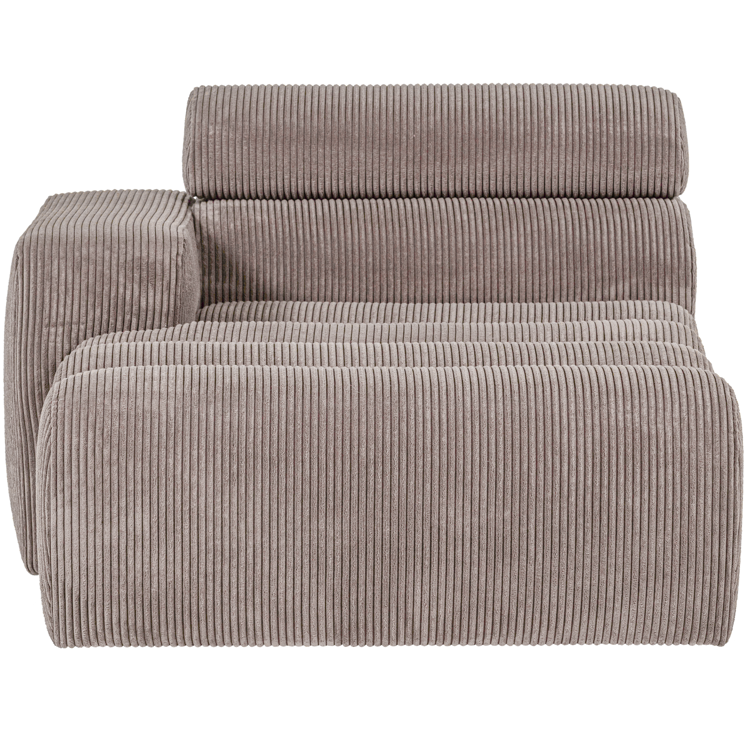 Novi chaise longue element arm links ribstof terra