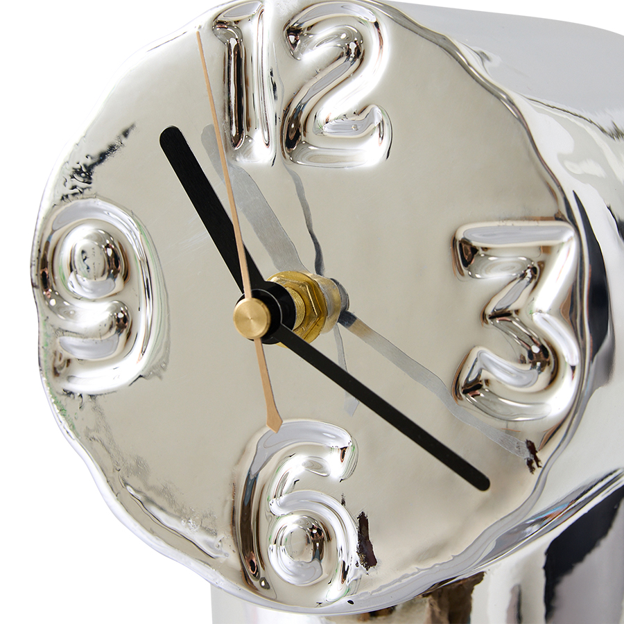 Retro ceramic clock chrome