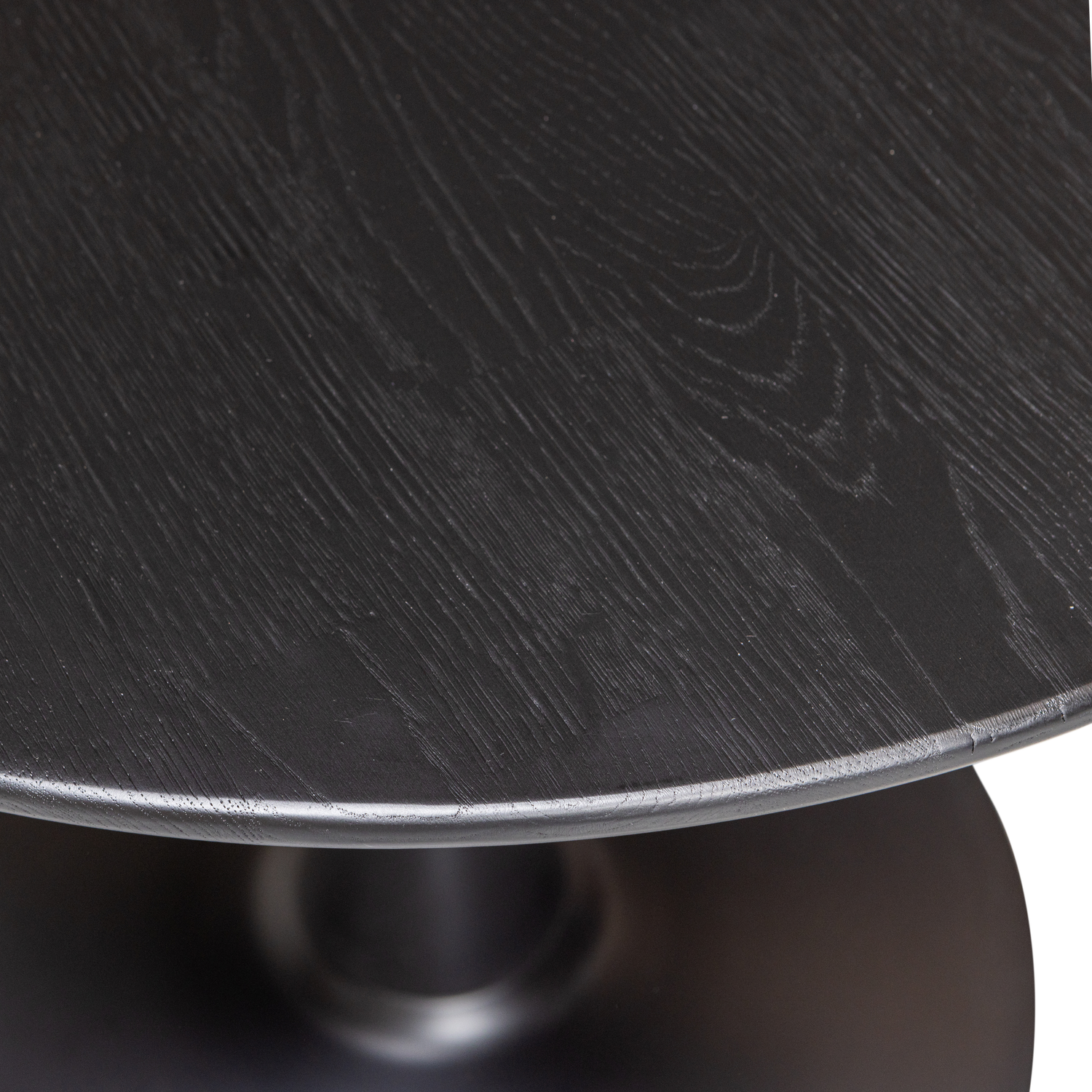 Bistro ronde buisvoet metaal matzwart 72xo54 cm