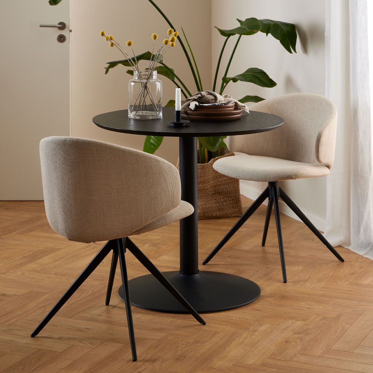 Vino houten tafel 80 diameter
