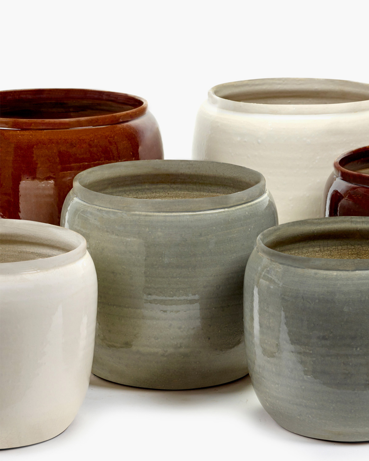 Serax plantenpot Costa brown