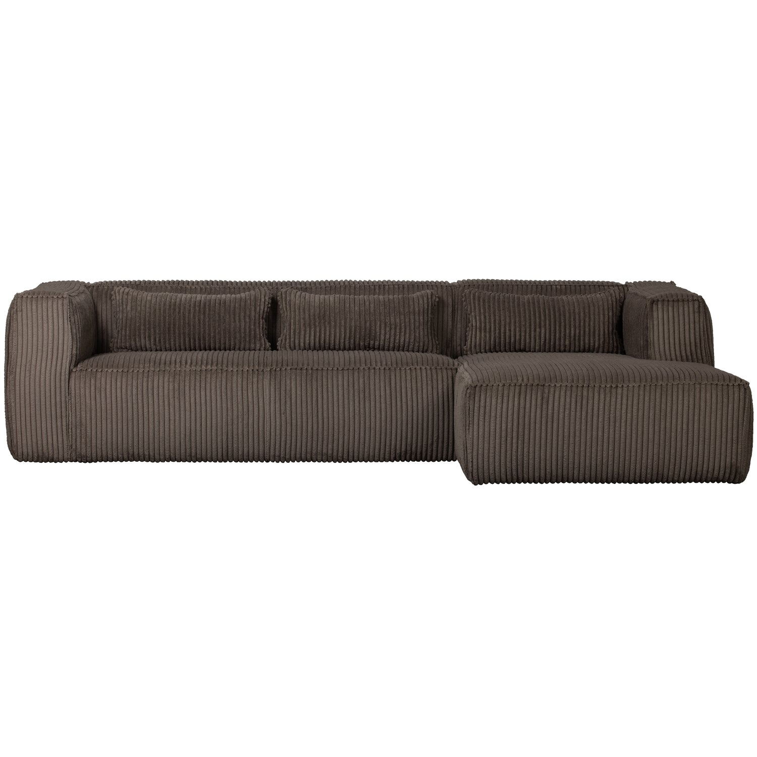 Bean hoekbank rechts chenille velvet taupe