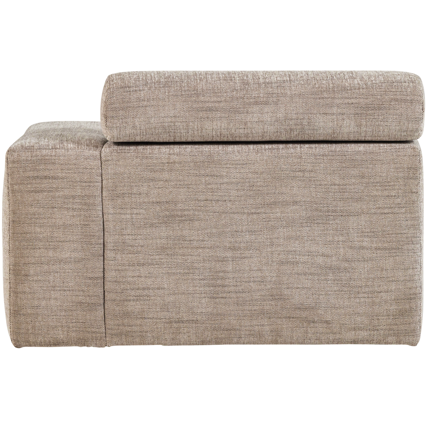 Novi chaise longue element arm rechts boucle karamelbruin