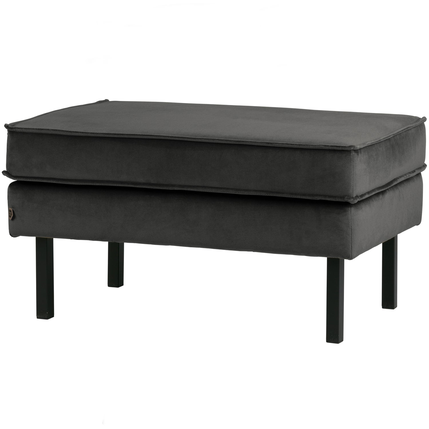 Rodeo hocker op poten velvet kastanjebruin