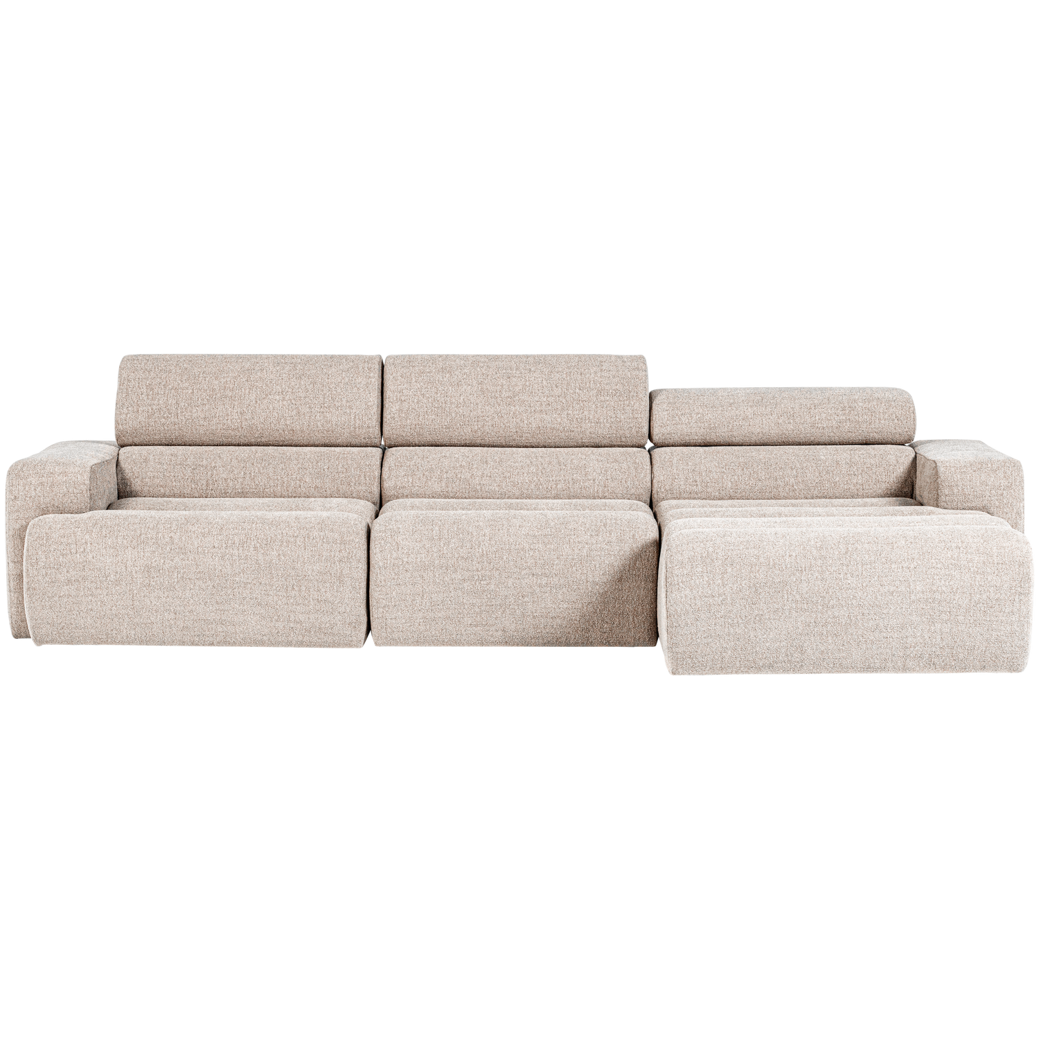 Novi chaise longue bank rechts donkerbruin melange