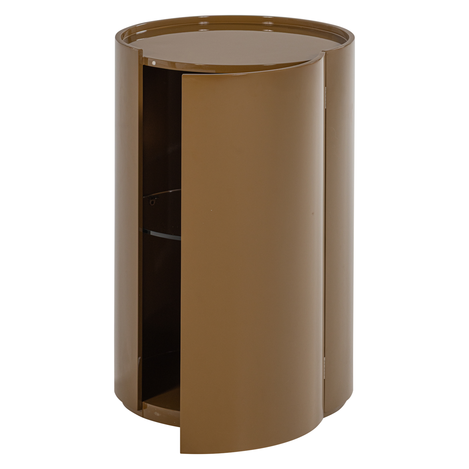 Sera ronde kast 72xo45 cm hout hoogglans honinggeel [fsc]